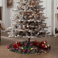 thumbnail image 4 of Xecao Mexican Flower 2 Pattern Christmas Tree Skirt Round Xmas Tree Mat Base Cover for Holiday Home Decorations-48", 4 of 6