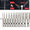 thumbnail image 2 of 10pcs Drill Bit Hex Head Wrench Screwdriver Impact Driver 1/4 inch Shank 75mm, 2 of 9