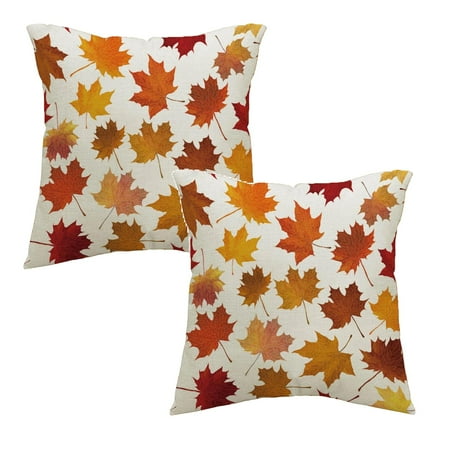 Fall Pillow Covers 18×18 Set of 2 – Autumn Maple Leaves Print Thanksgiving Harvest Throw Pillow Cases for Couch Sofa Farmhouse & Outdoor Seasonal Decor Fall Pillow Covers 18×18 Set of 2 – Autumn Maple Leaves Print Thanksgiving Harvest Throw Pillow Cases for Couch Sofa Farmhouse & Outdoor Seasonal Decor