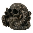 thumbnail image 2 of Fantasy Cthulhu Monster Octopus Skull With Tentacles Sucker Arms Figurine 7"L, 2 of 9