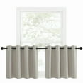 thumbnail image 2 of NICETOWN Kitchen Tiers Curtains Sets for Windows, Thermal Insulated Room Darkening Curtains Light Blocking Grommet Small Curtains for Loft Window, 52"x 24", Natural, 2 Panels, 2 of 7