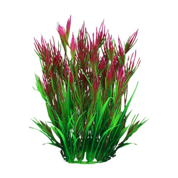 Piwvid Fish Tank Decorations Aquarium Plants, Colorful Artificial Decor - Mini Plastic Water Plants Grass Accessories for Goldfish Turtle