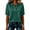 Dark Green, variant on Women's Summer Tops Gingham Plaid Print Collared Button Loose Trendy Polo Shirts Short Sleeve Baggy Daily Graphic Tees Gray 2XL