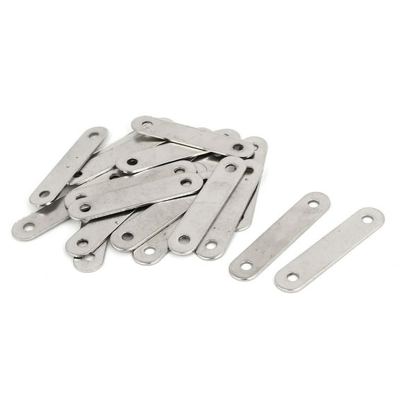 Uxcell 38mm x 8mm Flat Corner Brace Brackets Straight Mending Repair Plates 20Pcs