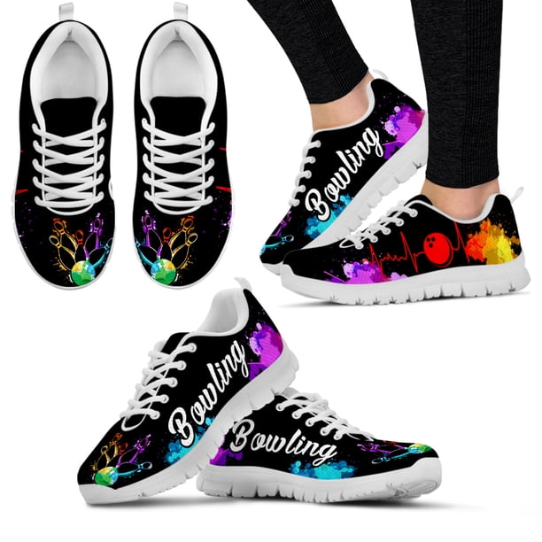 Los entusiastas de los bolos diseñan zapatos ligeros para exteriores, zapatillas negras transpirables, zapatos con grafiti de colores, zapatillas deportivas