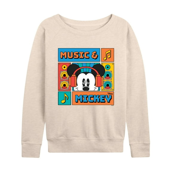 Disney - Music And Mickey - Women's Lightweight French Terry Long Sleeve Shirt