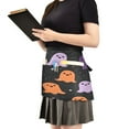 thumbnail image 2 of Yayeee Waist Apron with Pockets for Cooking Waterproof Half Server Aprons, Halloween Orange Ghosts, 2 of 7