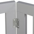 thumbnail image 5 of Favory  Pet Dog Gate, Foldable Freestanding Dog Door 4 Panel, White Wooden Z Shape Step Over Pet Fence for Entryway, Stairs, Doorway,Gray, 5 of 9