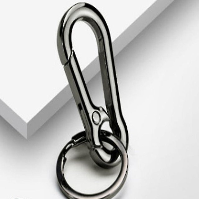 Men Stainless Steel Gourd Buckle Keychain Waist Belt Clip Anti-lost Buckle Hang