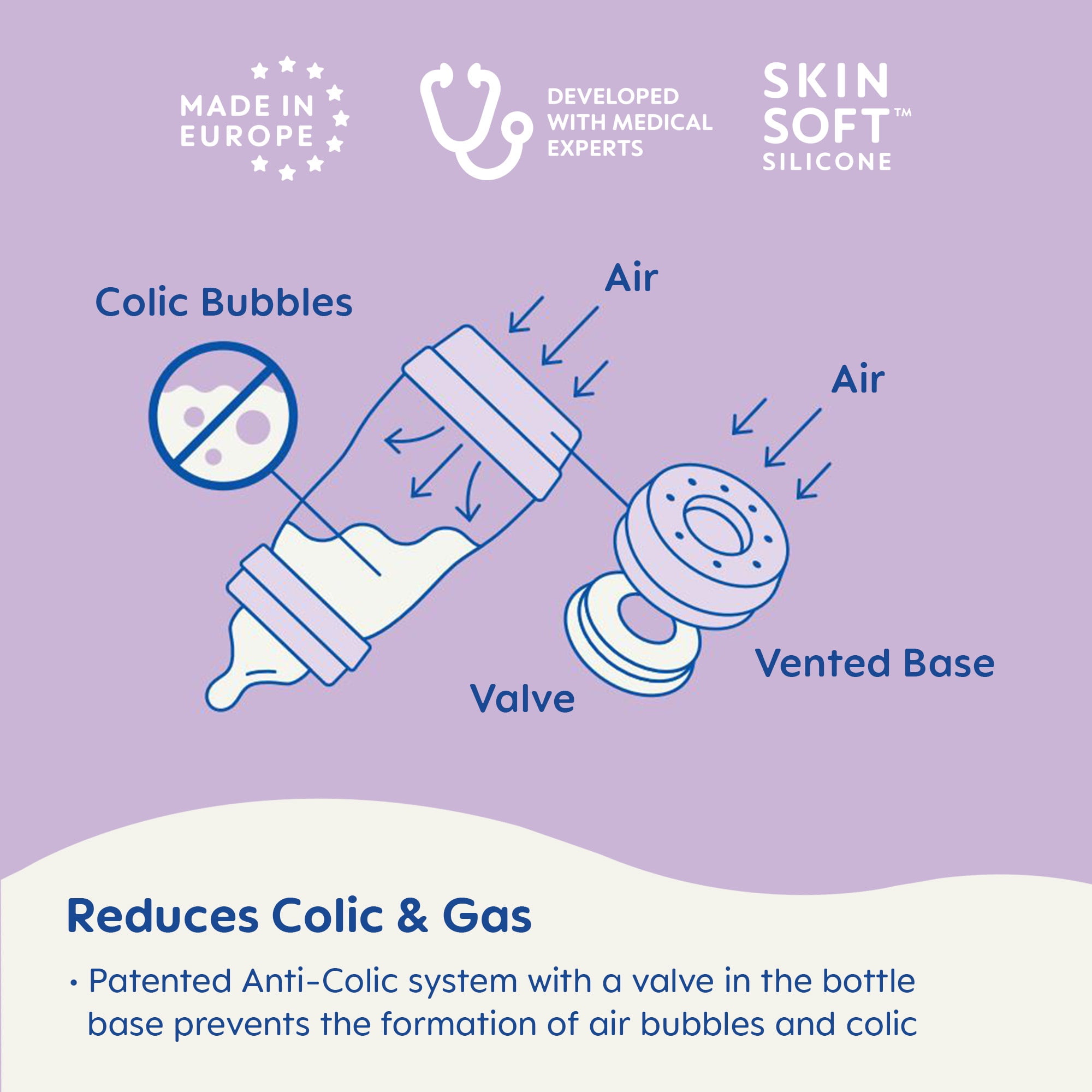 MAM 9oz Easy Start Anti-Colic Baby Bottles, Medium Flow Nipple, Breastfeeding-Like Silicone, Reduces Colic and Gas, Easy-to-Clean, BPA-Free, 2 Plus Months, Baby Girl Multi, 4 Count