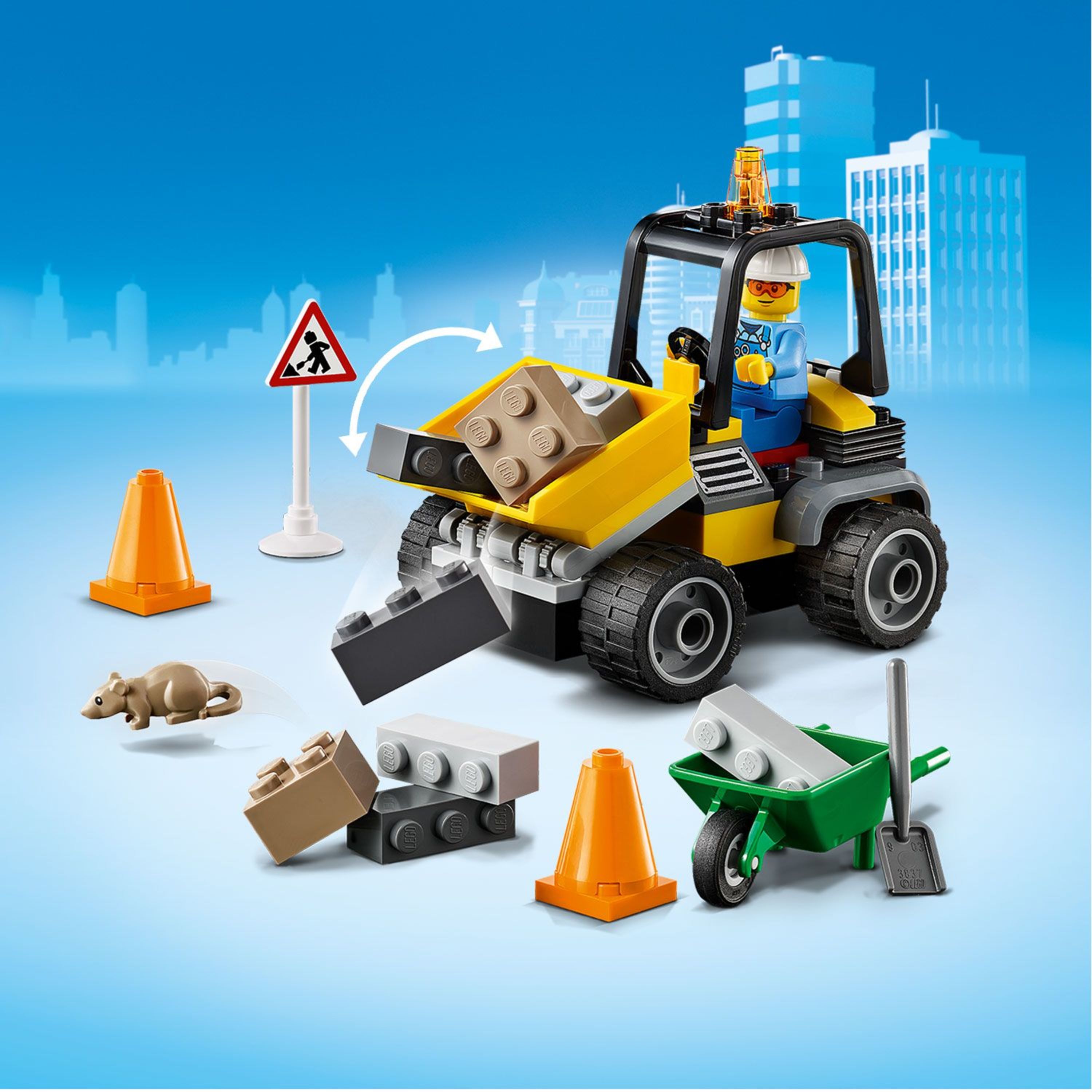 LEGO City Roadwork Truck 60284 Building Toy; Cool Roadworks Construction Set for Kids (58 Pieces) - image 5 of 7