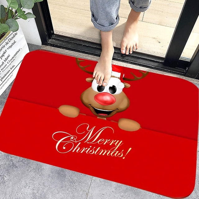 Alfombra navideña, alfombra interior, alfombra antideslizante para puerta, patrón navideño, decoración interior del hogar, alfombra navideña, alfombra de baño, alfombra para habitación y dor