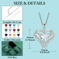 thumbnail image 6 of FJ Heart Angel Wings Necklace 925 Sterling Silver Love Heart Cubic Zirconia Pendant April Birthstone Jewelry Gifts for Women, 6 of 6