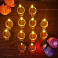 thumbnail image 6 of 6Pcs Diwali Diyas Lamp Decorations, Diwali Gold Led Water Sense Lights, Waterproof Flameless Tea Lights,Oil Lamps for Centerpieces Temples, 6 of 6