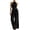 Black, variant on AJGRHE Women's Elegant Halter Jumpsuit Summer Cut Out Wide Leg Dressy Casual Romper Sleeveless Neck Jumpsuit Loose Wide Leg Elegant Waist Cinching Piece Black XXL
