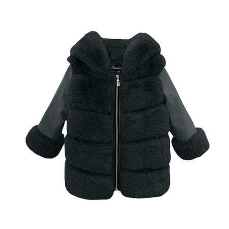 

Girls Winter Jacket Toddler Girls Fashion Jacket Fall Winter Toddler Kids Cardigans Fuzzy Lightweight Jackets Warm Coats 8-9 Years