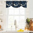 thumbnail image 4 of Tie Up Valances for Windows, Summer Whale Blue Adjustable Valance Curtains Window Treatment for Living Room, Coastal Ocean Vintage Wooden Grain Rod Pocket Kitchen Curtains & Drapes 60x18 Inch, 4 of 9