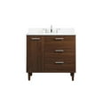 thumbnail image 3 of 36 inch bathroom vanity in Walnut with backsplash, 3 of 8