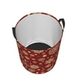 thumbnail image 5 of LNWH Laundry Basket, Red Christmas Snowflake Pattern Foldable Laundry Hamper with Handles Waterproof, Medium Size, 5 of 8