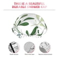 thumbnail image 5 of YFYANG Women's Double Waterproof Shower Cap, Watercolor Leaf Doodle Reusable Hair Cap for All Hair Styles and Head Sizes, 5 of 9