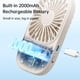 thumbnail image 4 of Handheld Mini Lash Fan with Bracket, Small Portable USB Rechargeable Personal Makeup Stylish Fan with 3 Speeds for Women Mom Girls Office Outdoor Travel Beige, 4 of 5