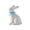 Blue A-BU Home Decor, variant on karymi Adorable Bowknot Ceramic Bunny Figurine with Glossy Finish and Compact Size for Easter Tabletop Mantel Shelf Home Decor Gift Bedroom Decor