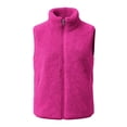 thumbnail image 4 of Karight Women's Fleece Vest Zip Up Stand Collar Sleeveless Lightweight Winter Warm Coat with Double-Sided Sherpa, 4 of 7