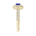 thumbnail image 3 of ANGARA Natural Vintage Inspired Tanzanite Milgrain Ring with Diamond Halo in 14K Yellow Gold for Women (Size-5mm) | December Birthstone, Anniversary, Jewelry Gift for Women | Natural Tanzanite Ring, 3 of 9