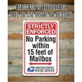 thumbnail image 2 of Delivery Sign for Package and Box Deliveries-No Parking 15 Feet of Mailbox-Great for Offices and Home Packages and Boxes Delivery Instructions-Large 8" x 12" Aluminum Safe for Use Indoors or Outdoors, 2 of 3