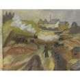 thumbnail image 2 of Pauline Kowarzik 24x19 Black Ornate Framed Double Matted Museum Art Print Titled: Building Site of the I. G. Farben (1929), 2 of 5