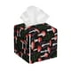 thumbnail image 1 of Balery Red Mushrooms Porta Pañuelos de Cuero con Estampado – Funda Moderna Cuadrada para Caja de Pañuelos, Dispensador 5x5x5'', 1 of 7