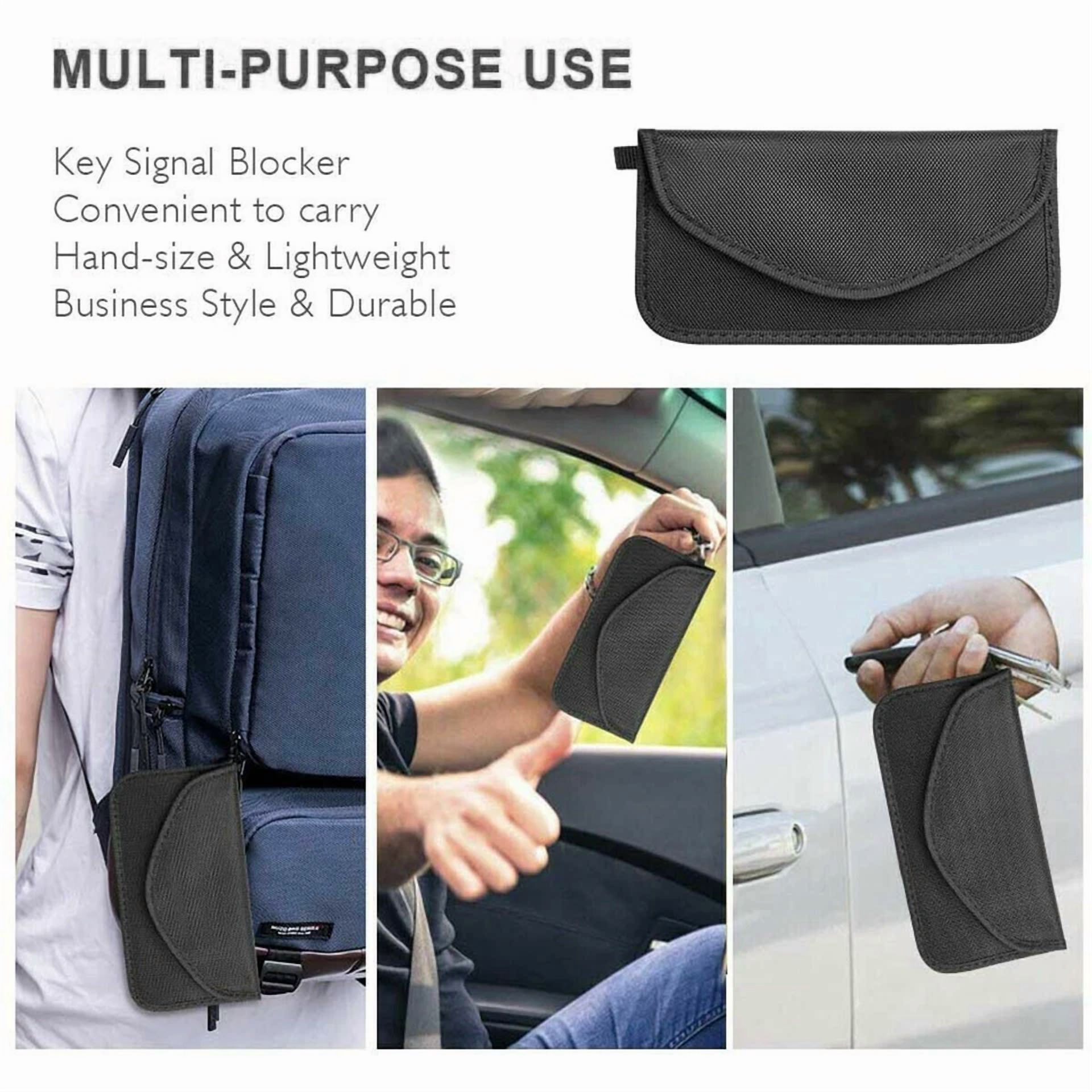 2 Pack Faraday Bag Cell Phone Wallet Blocker Radiation Signal Shielding Case
