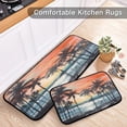 thumbnail image 6 of Kitchen Rug Set of 2, Palm Tree Cushioned Anti-Fatigue Kitchen Mat Non Slip Washable Floor Mat Comfort Standing Mats for Office, Home, Laundry Room Home Decor Gifts, 6 of 7