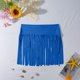 thumbnail image 4 of Falda de playa de color liso con flecos para mujer, falda de baño para mujer, 4 of 7