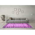 thumbnail image 3 of Ahgly Company Indoor Round Persian Purple Traditional Area Rugs, 4' Round, 3 of 4