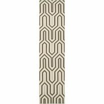SAFAVIEH Dhurries Windsor Geometric Runner Rug, Grey/Multi, 2'6" x 10'