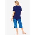 thumbnail image 2 of Dreams & Co. Plus Size 2-Piece Capri Cotton PJ Set, 2 of 6