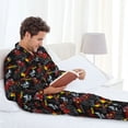 thumbnail image 6 of Naloa Monster Truck Men’s Pajamas Set - Long Sleeve Button Down Sleep Shirt and Pajama Bottoms Sleepwear Set-XX-Large, 6 of 7