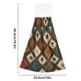 thumbnail image 2 of Haosy 2 Pack Kitchen Wash Cloths with Hanging Loops Absorbent Absorbent Quick Drying Hand Towels, Skull Star Card, 2 of 7