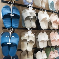 SEWCHICS 100Pcs White Cotton Shoe Hooks Minimalist Design Shoe Storage Organizer for Home