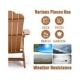 thumbnail image 3 of CRO Decor Adirondack Chair with Cup Holder and Fade-Resistant Plastic Wood-Brown, 3 of 14