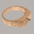 thumbnail image 4 of LBG British Made 9k Rose Gold Natural Peridot Mens band Ring - 33 size options - Size 9.5, 4 of 6
