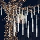 thumbnail image 1 of Guirnalda de luces de meteoritos de 30 cm, 10 luces transparentes impermeables, 288 LED, ideal para decorar árboles de Navidad en exteriores (blanco), 1 of 5
