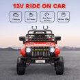 thumbnail image 4 of Qaba Camion-Auto pour Tout-Petits 12 V, Voiture Électrique RC pour Enfants, Cadeau pour Garçons et Filles, Rouge, 4 of 10