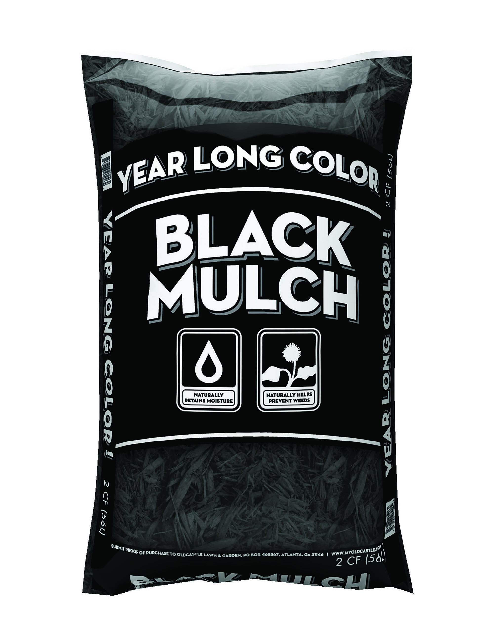 Year Long Color Black Mulch, 2 Cu. Ft.