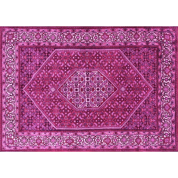 Ahgly Company Indoor Rectangle Persian Pink Traditional Area Rugs, 5' x 7'