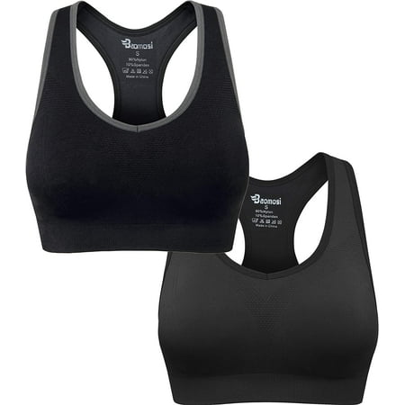 

QWZNDZGR Women s Seamless Racerback Sports Bra High Impact Support Yoga Gym Workout Fitness