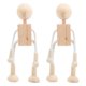 thumbnail image 1 of Juego de 2 muñecos de madera sin terminar para manualidades creativas y decoración de escritorio. Incluye figuras de madera hechas a mano y figuras de muñecos de madera en blanco., 1 of 7