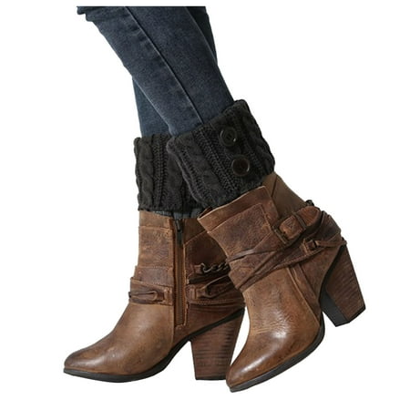 

Youmylove Women Winter Warm Knit Leg Warmers Crochet Leggings Slouch Boot Socks Meia