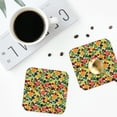 thumbnail image 3 of Bingfone Vintage Berries And Citrus Leather Drinks Coasters with Set of 6,Suitable for Home Kitchen,Coffee Cup Coasters Home Gift, 3 of 7